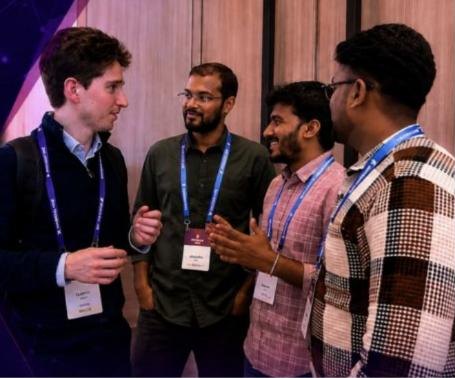 Provate engineers talking with peers at Datadog Live, Hyderabad